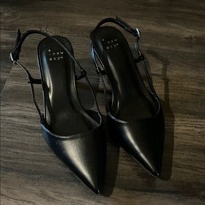 A New Day Black Pointed Toe Heels